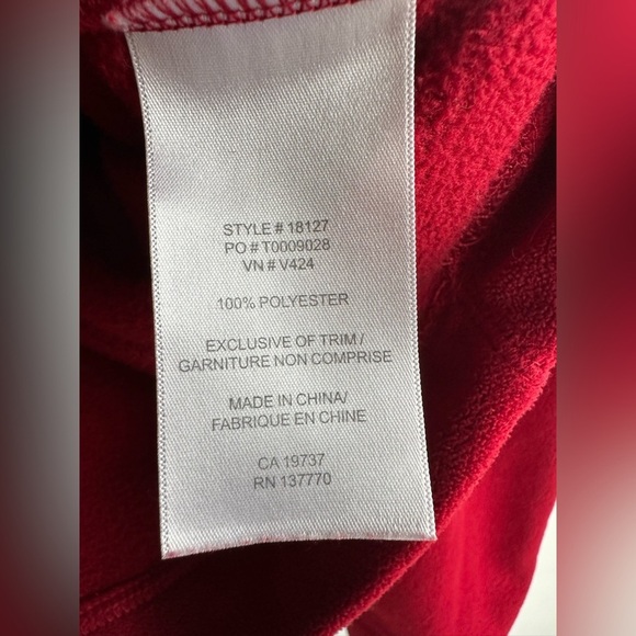 Roots Men Zip Up Fleece Red Lake Louise Patches Size Small Maple Leaf Beaver - Picture 8 of 9